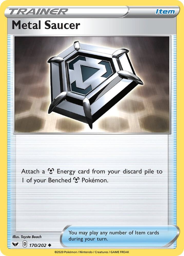 Pokemon - Sword & Shield - Metal Saucer - 170/202 - Reverse Holofoil