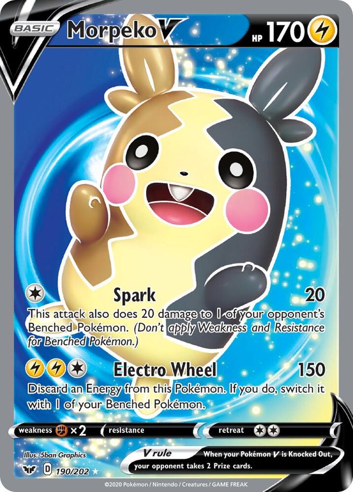Pokemon - Sword & Shield - Morpeko V - 190/202 - Holofoil