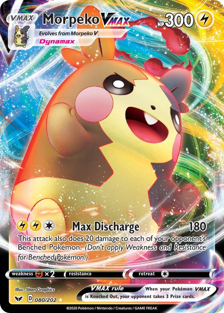Morpeko VMAX 080/202 Holofoil — Sword & Shield Pokémon card