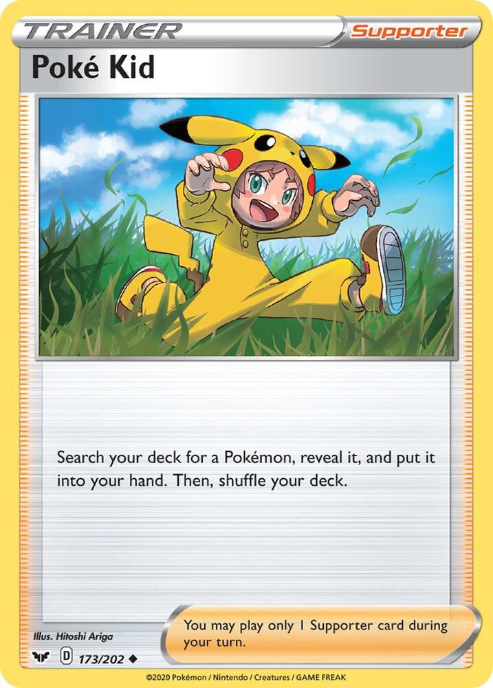 Poke Kid 173/202 Reverse Holofoil — Sword & Shield Pokémon card