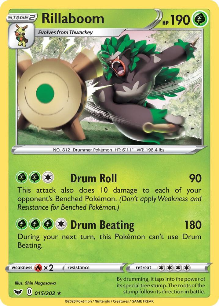 Rillaboom 015/202 — Sword & Shield Pokémon card