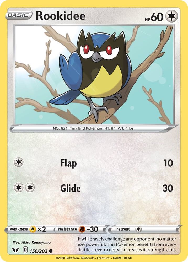 Rookidee 150/202 Reverse Holofoil — Sword & Shield Pokémon card