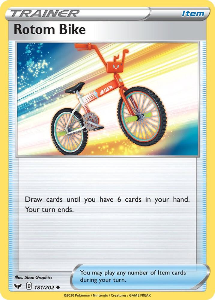 Rotom Bike 181/202 — Sword & Shield Pokémon card