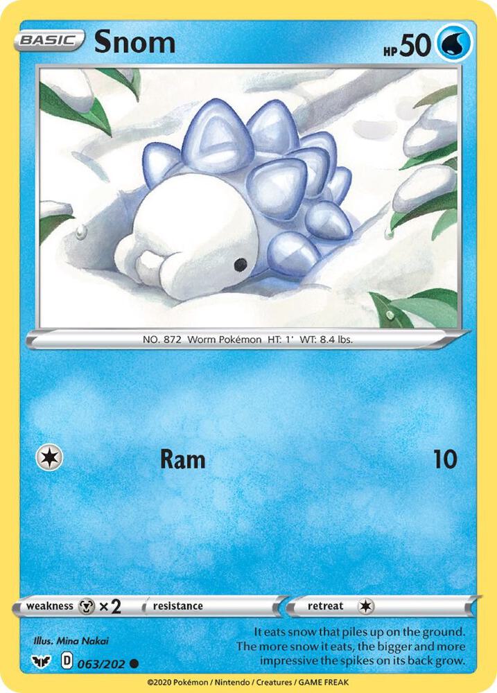 Snom 063/202 — Sword & Shield Pokémon card
