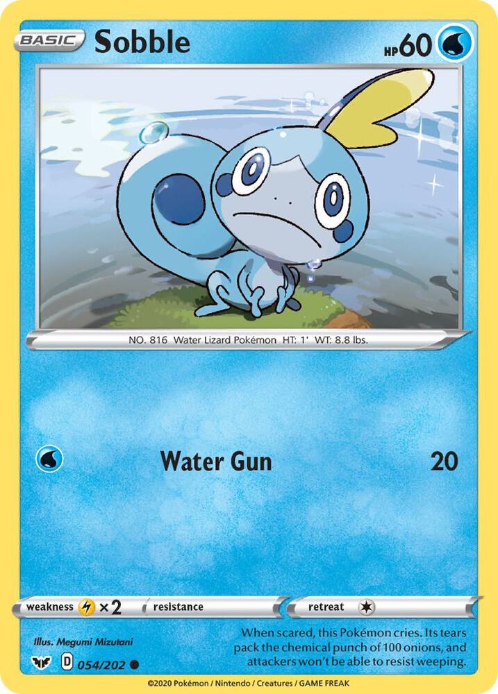Sobble 054/202 — Sword & Shield Pokémon card