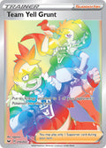 Team Yell Grunt 210/202 Holofoil — Sword & Shield Pokémon card
