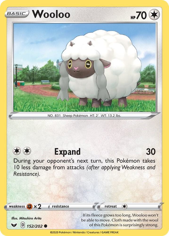 Wooloo 152/202 — Sword & Shield Pokémon card