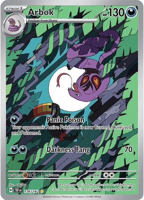 Arbok 176/162 Holofoil — Temporal Forces Pokémon card