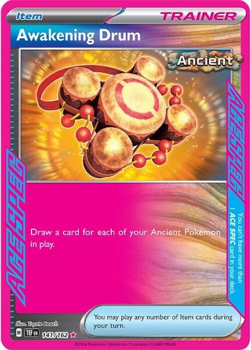 Awakening Drum 141/162 Holofoil — Temporal Forces Pokémon card