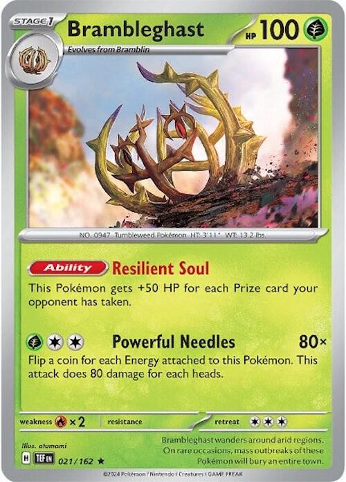 Brambleghast 021/162 Holofoil — Temporal Forces Pokémon card