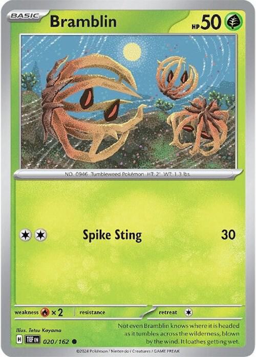 Bramblin 020/162 — Temporal Forces Pokémon card