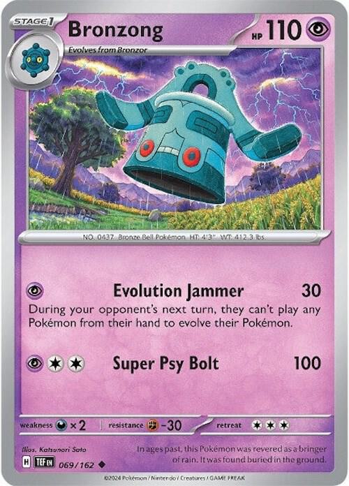 Bronzong 069/162 Reverse Holofoil — Temporal Forces Pokémon card