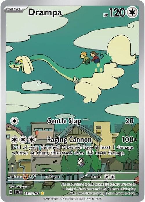 Drampa 184/162 Holofoil — Temporal Forces Pokémon card