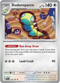 Dudunsparce 129/162 Reverse Holofoil — Temporal Forces Pokémon card