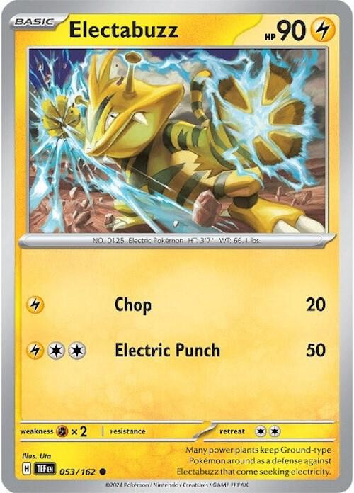 Electabuzz 053/162 — Temporal Forces Pokémon card