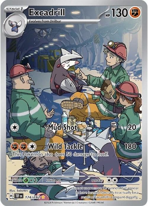 Excadrill 174/162 Holofoil — Temporal Forces Pokémon card