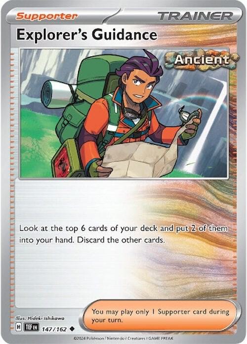 Explorer's Guidance 147/162 Reverse Holofoil — Temporal Forces Pokémon card