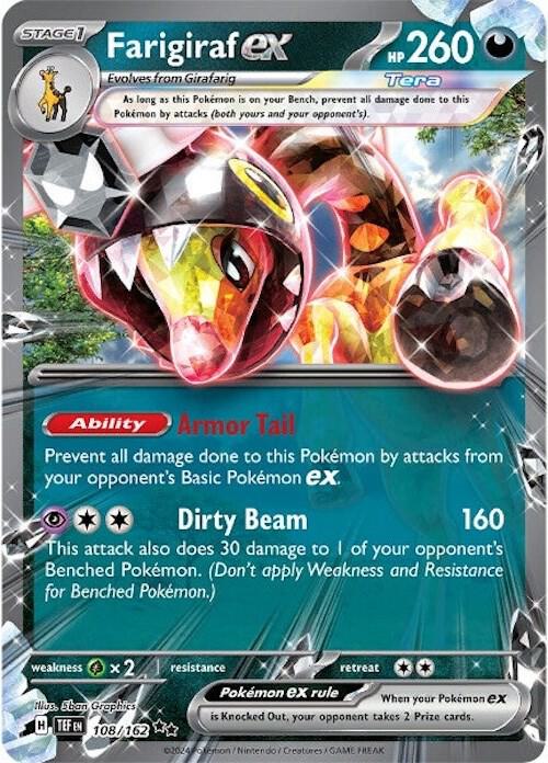 Farigiraf ex 108/162 Holofoil — Temporal Forces Pokémon card