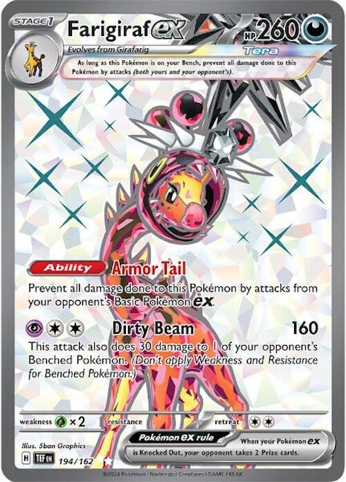 Farigiraf ex 194/162 Holofoil — Temporal Forces Pokémon card