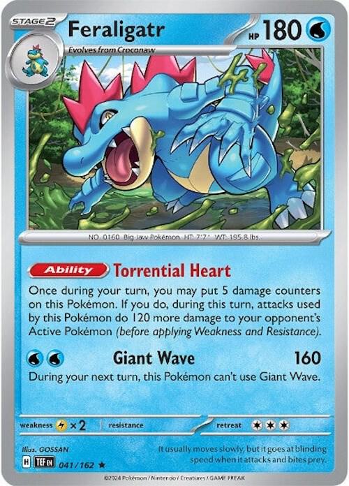 Feraligatr 041/162 Reverse Holofoil — Temporal Forces Pokémon card