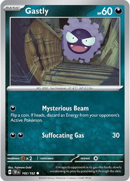 Gastly 102/162 — Temporal Forces Pokémon card