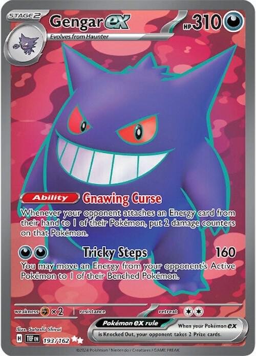 Gengar ex 193/162 Holofoil — Temporal Forces Pokémon card