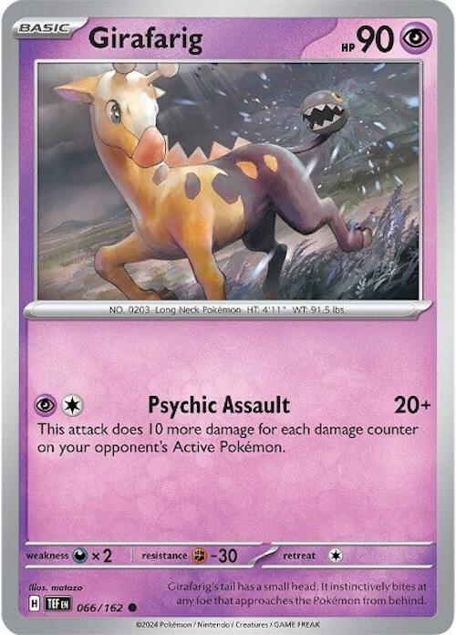 Girafarig 066/162 Reverse Holofoil — Temporal Forces Pokémon card