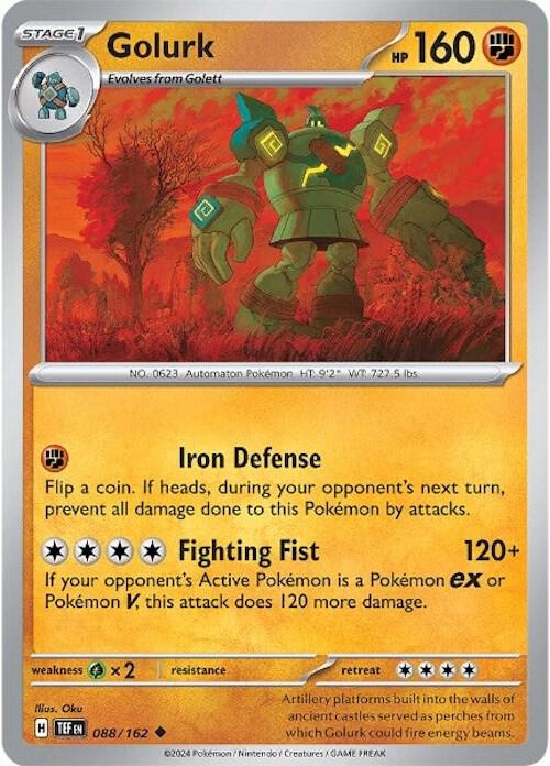 Golurk 088/162 Reverse Holofoil — Temporal Forces Pokémon card