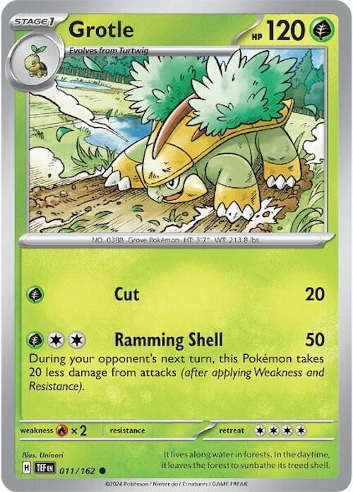 Grotle 011/162 — Temporal Forces Pokémon card
