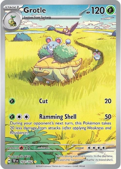 Pokemon - Temporal Forces - Grotle - 164/162 - Holofoil