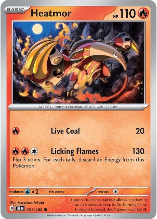 Heatmor 031/162 Reverse Holofoil — Temporal Forces Pokémon card
