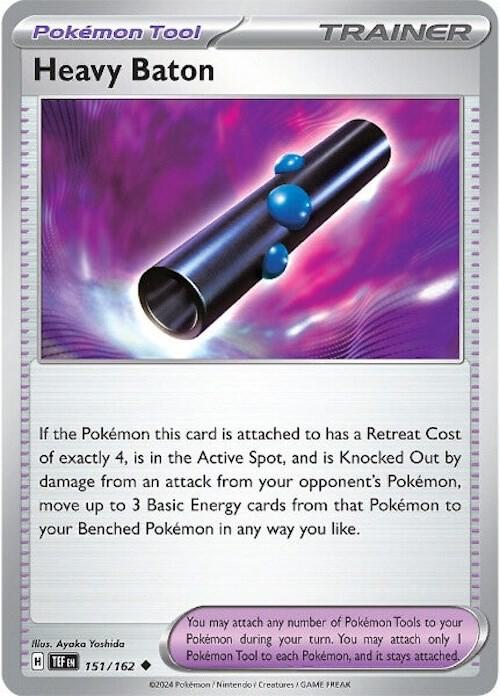 Heavy Baton 151/162 Reverse Holofoil — Temporal Forces Pokémon card