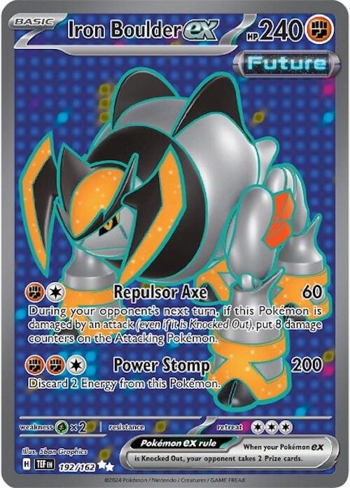 Iron Boulder ex 192/162 Holofoil — Temporal Forces Pokémon card