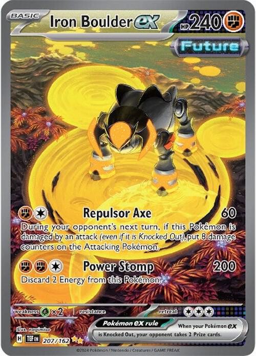 Iron Boulder ex 207/162 Holofoil — Temporal Forces Pokémon card