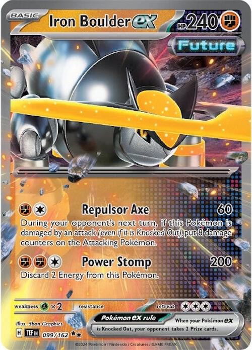 Iron Boulder ex 099/162 Holofoil — Temporal Forces Pokémon card