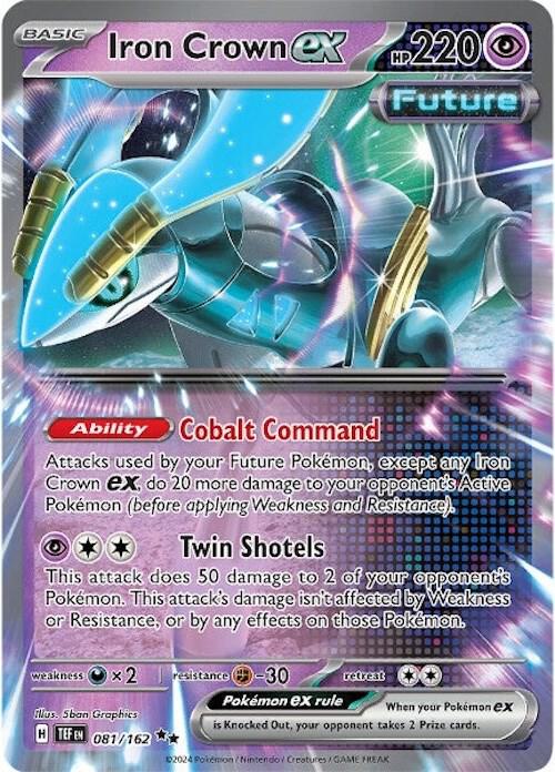 Iron Crown ex 081/162 Holofoil — Temporal Forces Pokémon card