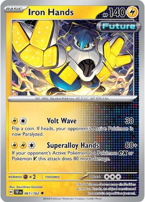 Iron Hands 061/162 Reverse Holofoil — Temporal Forces Pokémon card