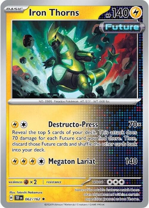 Iron Thorns 062/162 Holofoil — Temporal Forces Pokémon card