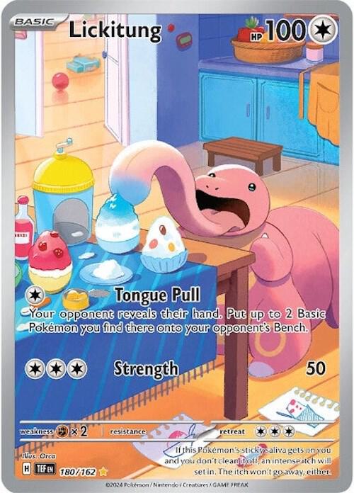 Lickitung 180/162 Holofoil — Temporal Forces Pokémon card