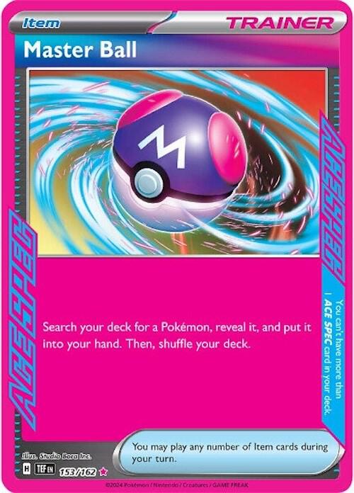 Master Ball 153/162 Holofoil — Temporal Forces Pokémon card