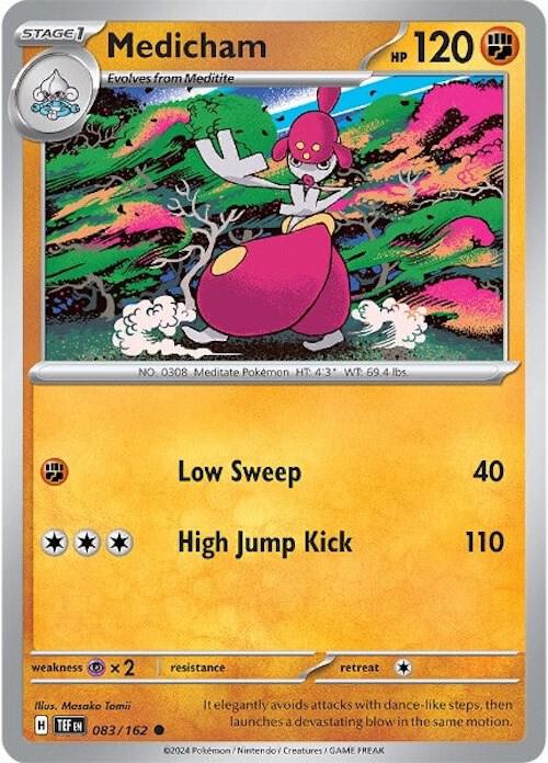 Medicham 083/162 Reverse Holofoil — Temporal Forces Pokémon card