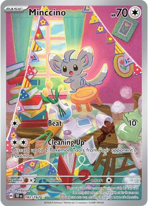 Minccino 182/162 Holofoil — Temporal Forces Pokémon card
