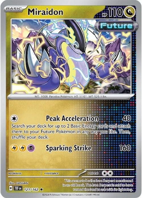 Miraidon 121/162 Holofoil — Temporal Forces Pokémon card