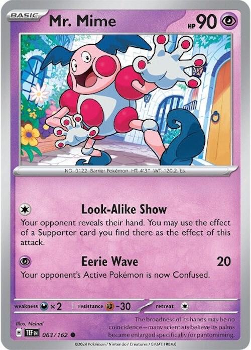 Mr. Mime 063/162 — Temporal Forces Pokémon card