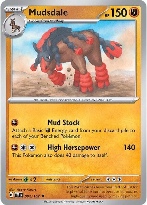 Mudsdale 092/162 — Temporal Forces Pokémon card
