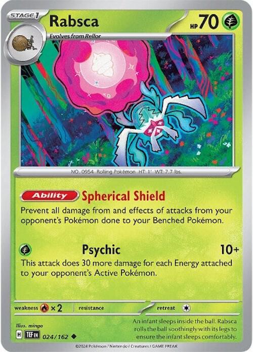 Rabsca 024/162 Reverse Holofoil — Temporal Forces Pokémon card
