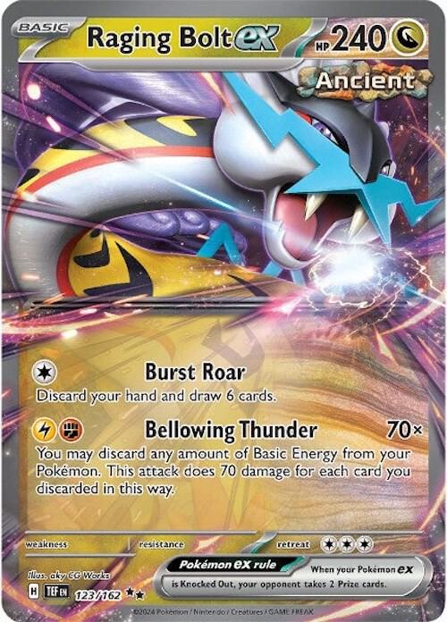 Raging Bolt ex 123/162 Holofoil — Temporal Forces Pokémon card