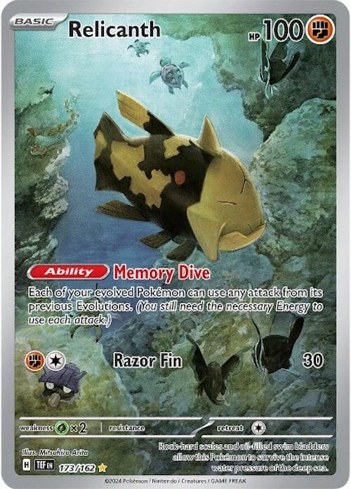 Relicanth 173/162 Holofoil — Temporal Forces Pokémon card