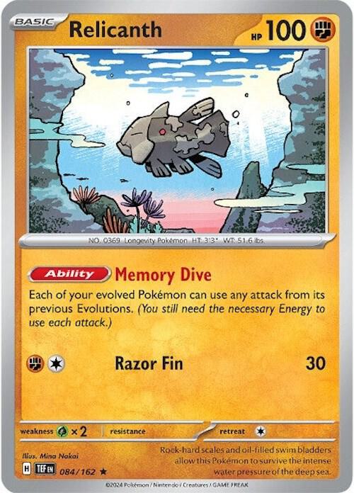 Relicanth 084/162 Holofoil — Temporal Forces Pokémon card