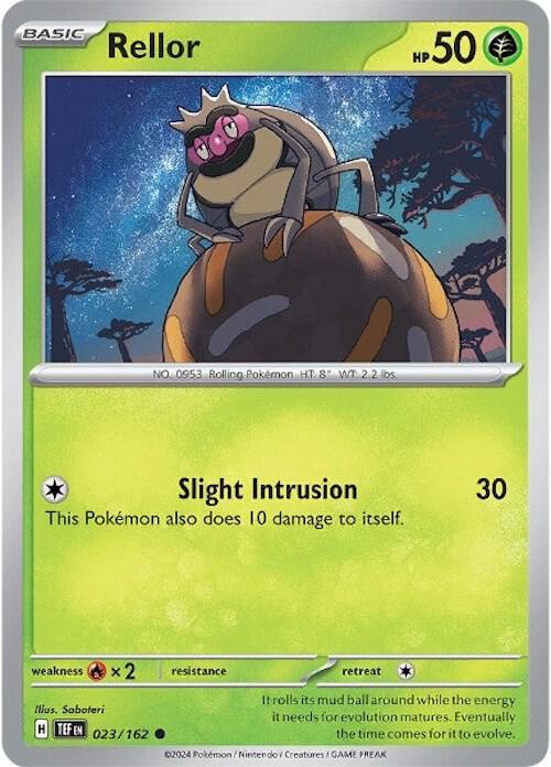 Rellor 023/162 Reverse Holofoil — Temporal Forces Pokémon card